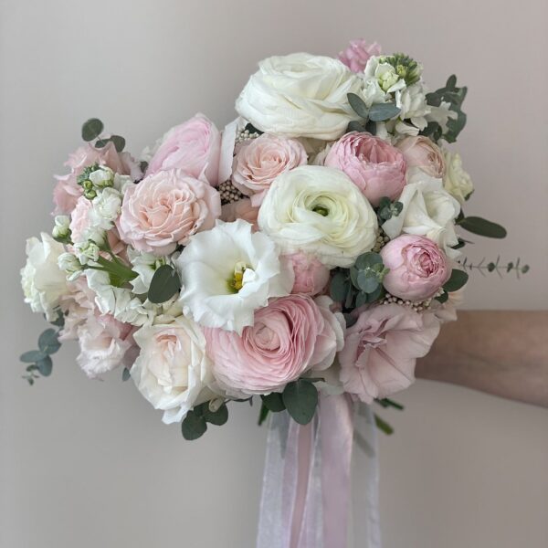 Букет невесты бело-розовый art. 05-518