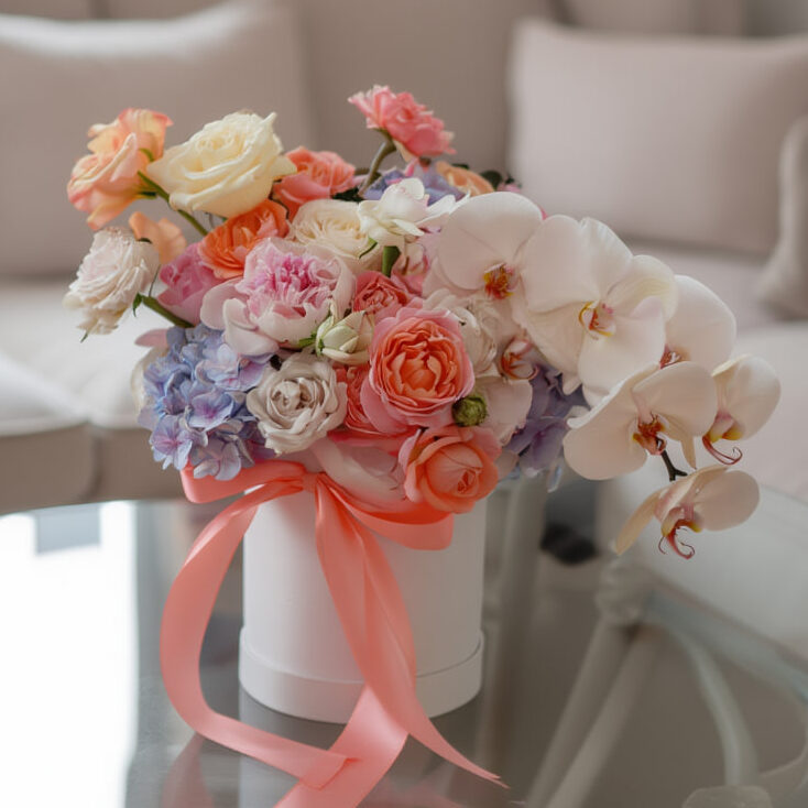 Букет в шляпной коробке Art.13 54 Букет в шляпной коробке art.13-54