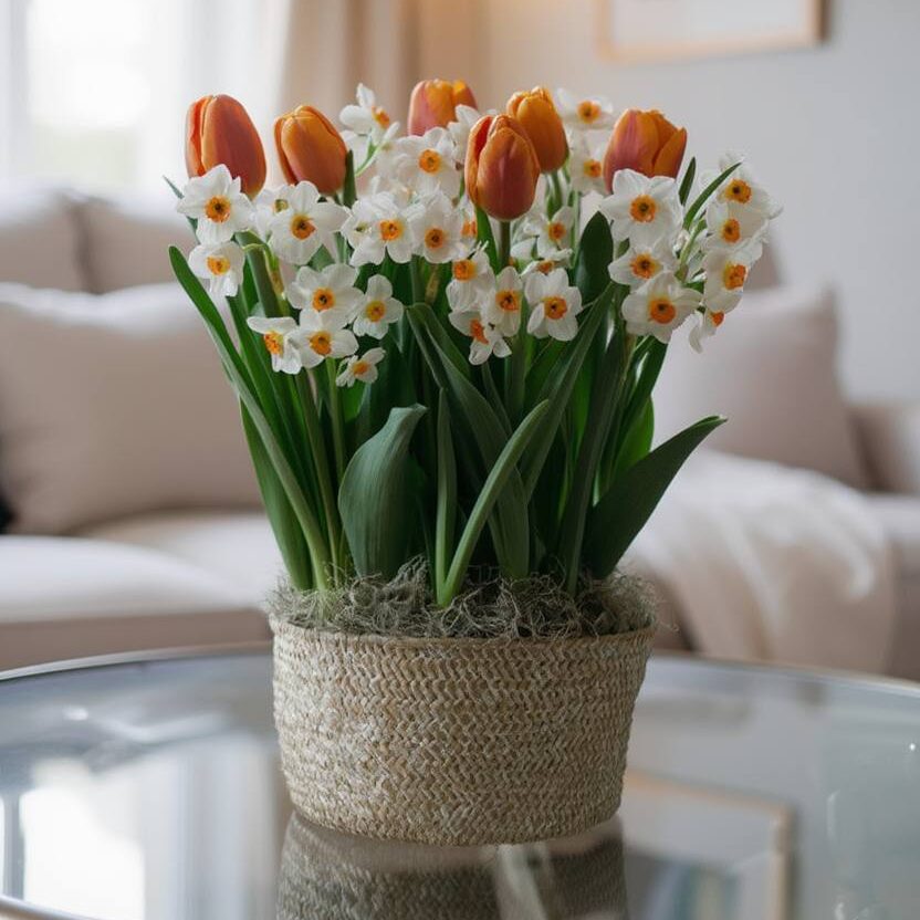 Весенняя композиция в корзине Art.011 36 Весенняя композиция в корзине art.011-36