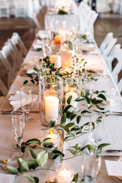 Украшение стола на свадьбу живыми цветами