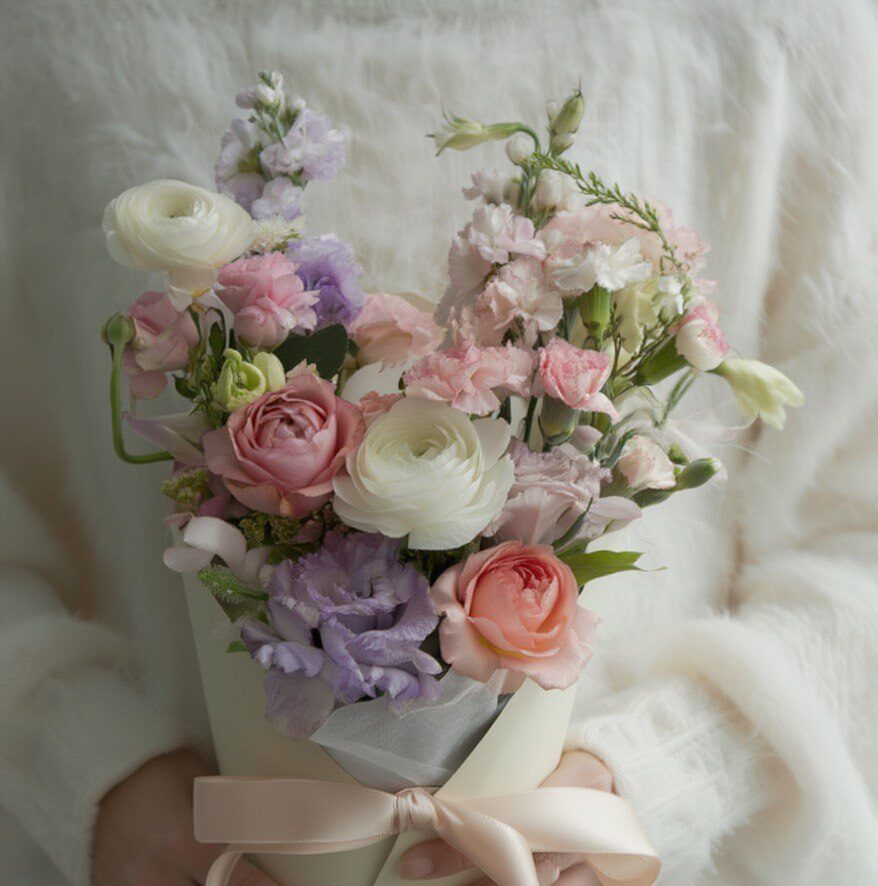 Букет из пионовидных роз Art.80 065 Весенний букет art.80-065