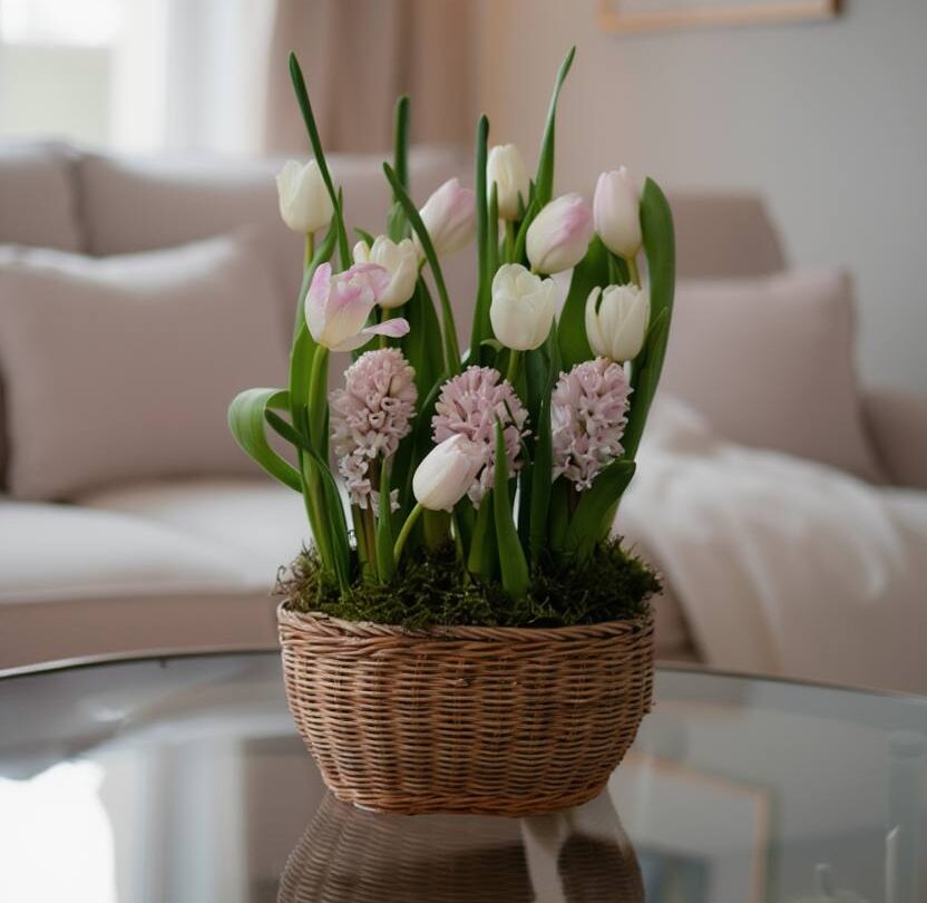 Букет с эустомой и тюльпанами Art. 13 27 Весенняя композиция art. 13-27