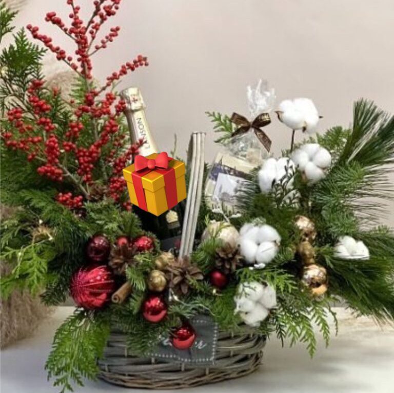 Новогодняя корзина art. 30-224
