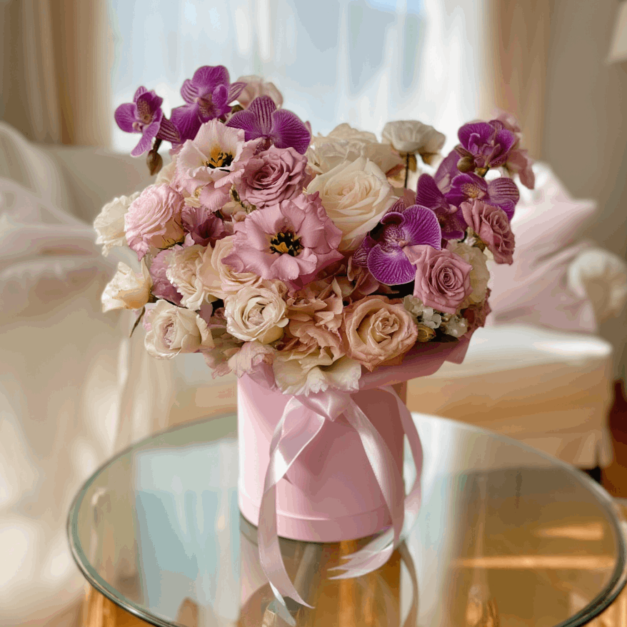 Букет в шляпной коробке Art. 13 162 Букет в шляпной коробке art. 13-162