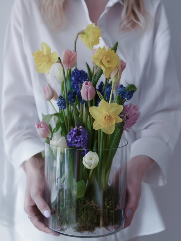 Букет весенний Art. 16 38 Композиция весенняя art. 16-38