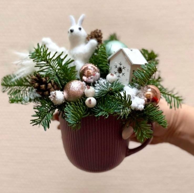 Новогодняя композиция в кружке 30 322 Новогодняя композиция в кружке 30-322