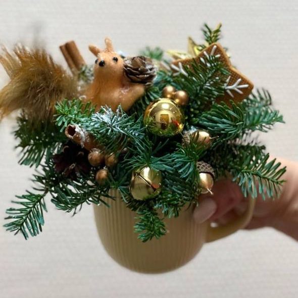 Новогодняя композиция в кружке 30 323 Новогодняя композиция в кружке 30-323