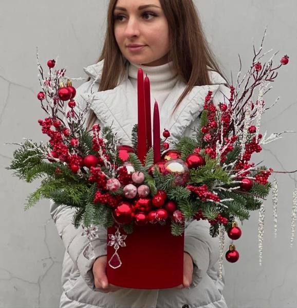 Новогодняя композиция в коробке art. 30-329