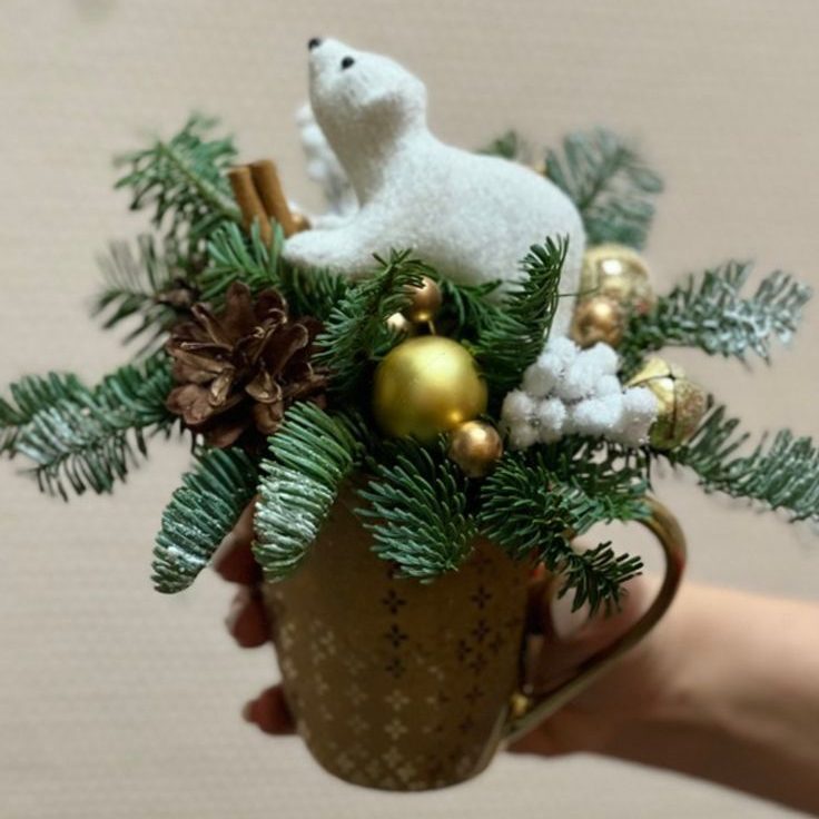 Новогодняя композиция в кружке art. 30-340